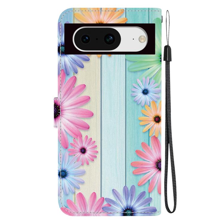 For Google Pixel 8 Crystal Texture Colored Drawing Leather Phone Case