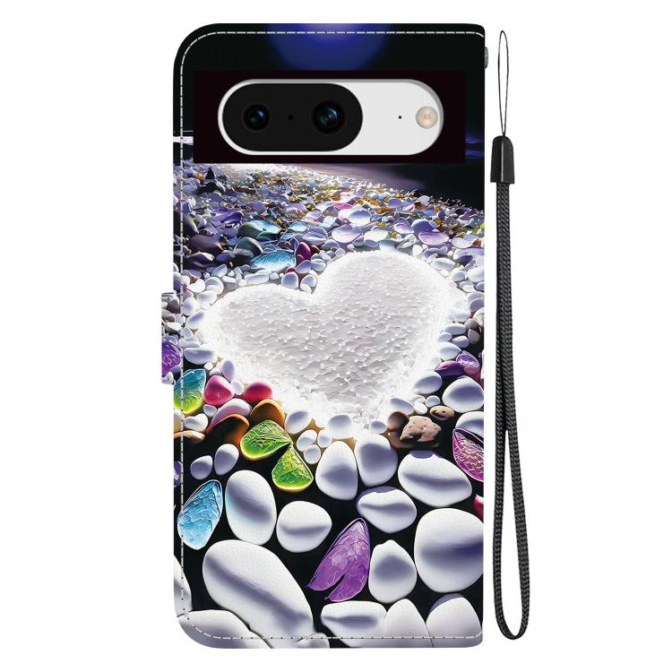 For Google Pixel 8 Crystal Texture Colored Drawing Leather Phone Case
