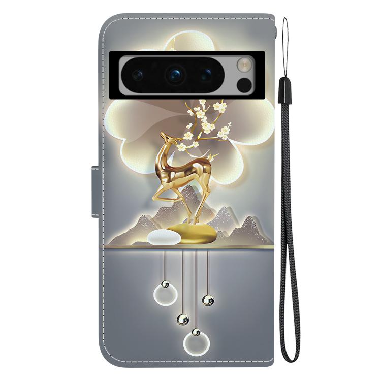 For Google Pixel 8 Pro Crystal Texture Colored Drawing Leather Phone Case