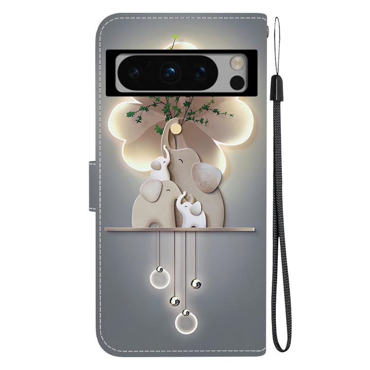 For Google Pixel 8 Pro Crystal Texture Colored Drawing Leather Phone Case