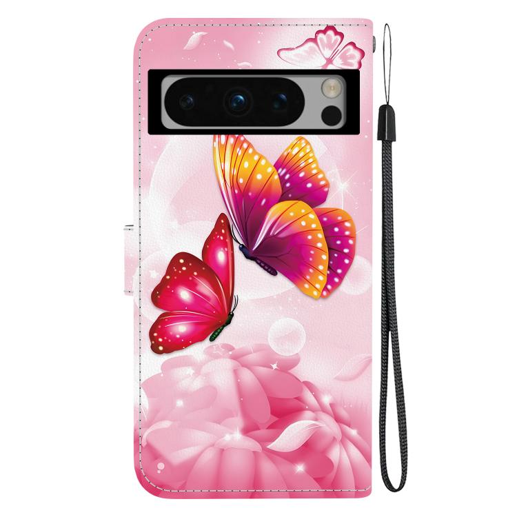 For Google Pixel 8 Pro Crystal Texture Colored Drawing Leather Phone Case