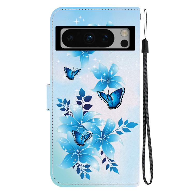 For Google Pixel 8 Pro Crystal Texture Colored Drawing Leather Phone Case