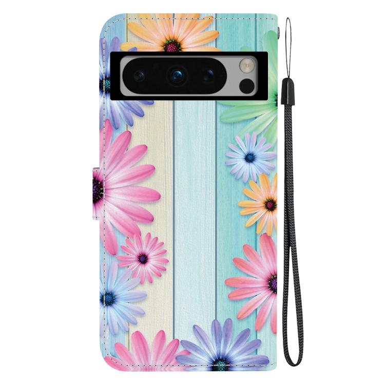 For Google Pixel 8 Pro Crystal Texture Colored Drawing Leather Phone Case