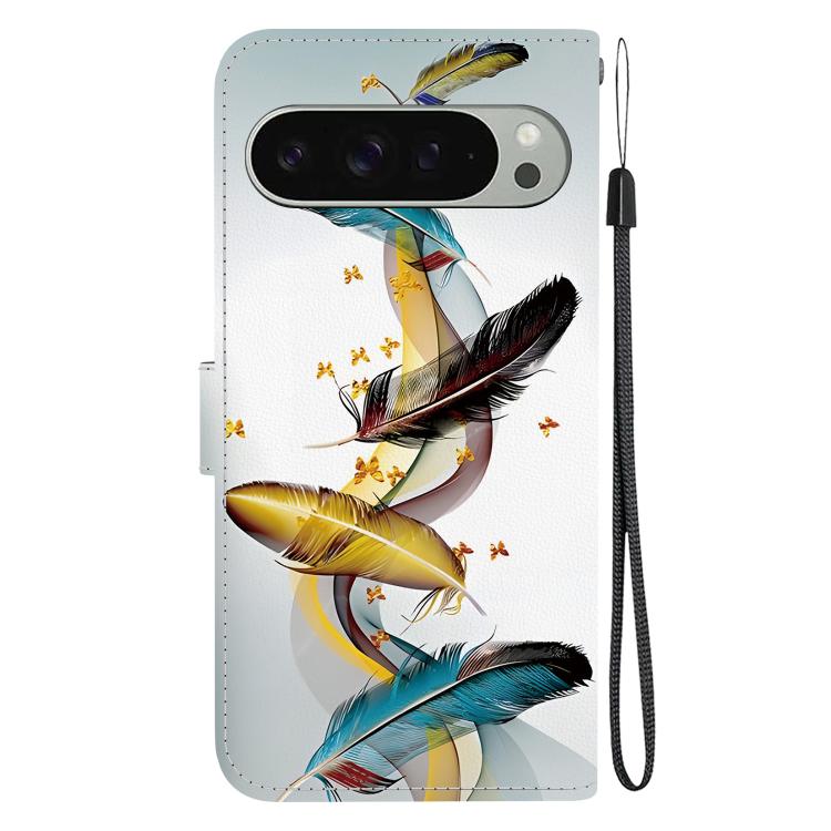 For Google Pixel 9 / 9 Pro Crystal Texture Colored Drawing Leather Phone Case