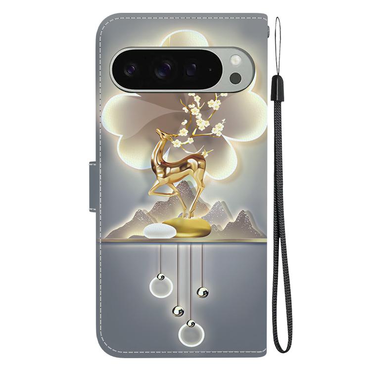 For Google Pixel 9 / 9 Pro Crystal Texture Colored Drawing Leather Phone Case