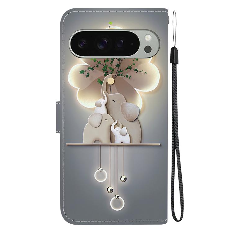For Google Pixel 9 / 9 Pro Crystal Texture Colored Drawing Leather Phone Case