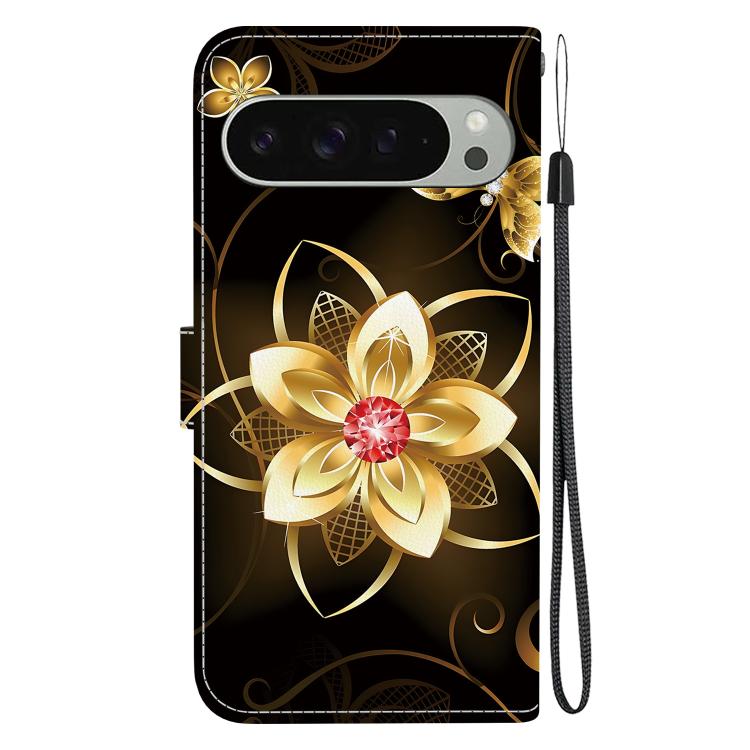 For Google Pixel 9 / 9 Pro Crystal Texture Colored Drawing Leather Phone Case