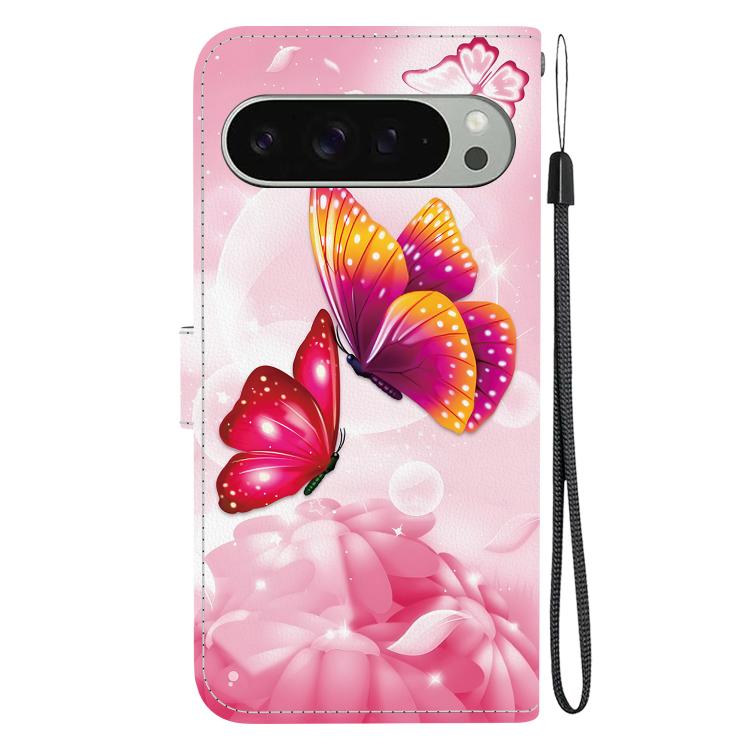 For Google Pixel 9 / 9 Pro Crystal Texture Colored Drawing Leather Phone Case