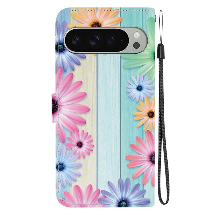 For Google Pixel 9 / 9 Pro Crystal Texture Colored Drawing Leather Phone Case