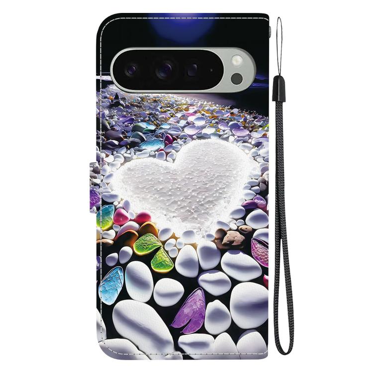 For Google Pixel 9 / 9 Pro Crystal Texture Colored Drawing Leather Phone Case