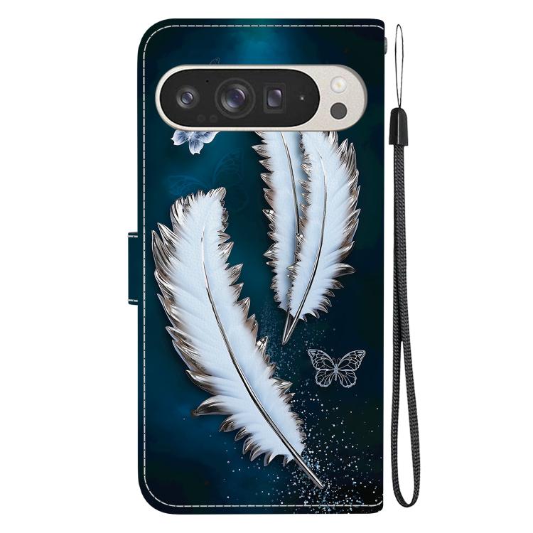 For Google Pixel 9 Pro XL Crystal Texture Colored Drawing Leather Phone Case