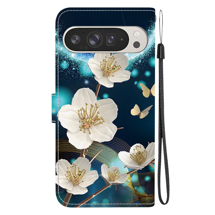 For Google Pixel 9 Pro XL Crystal Texture Colored Drawing Leather Phone Case