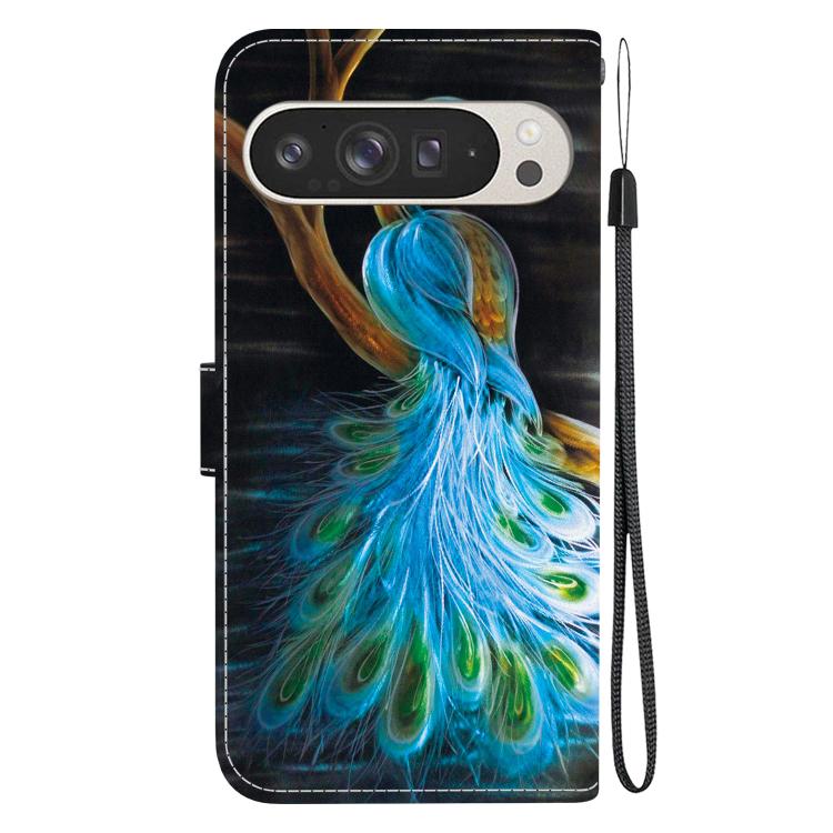 For Google Pixel 9 Pro XL Crystal Texture Colored Drawing Leather Phone Case