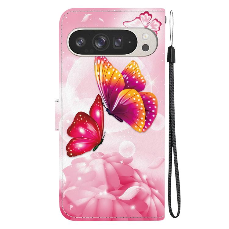 For Google Pixel 9 Pro XL Crystal Texture Colored Drawing Leather Phone Case