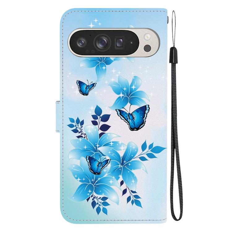 For Google Pixel 9 Pro XL Crystal Texture Colored Drawing Leather Phone Case