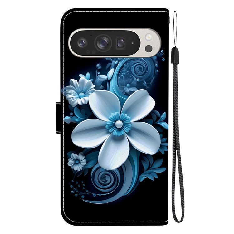 For Google Pixel 9 Pro XL Crystal Texture Colored Drawing Leather Phone Case