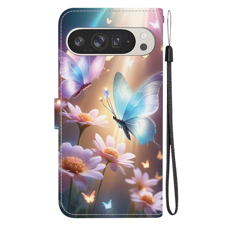 For Google Pixel 9 Pro XL Crystal Texture Colored Drawing Leather Phone Case