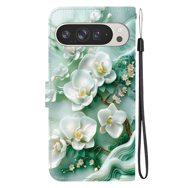 For Google Pixel 9 Pro XL Crystal Texture Colored Drawing Leather Phone Case