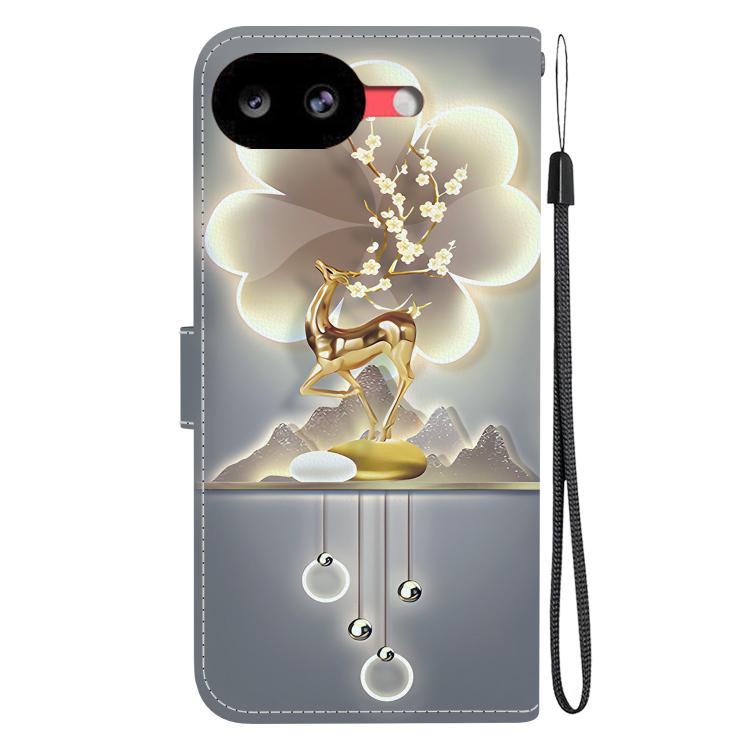 For Google Pixel 10a Crystal Texture Colored Drawing Leather Phone Case