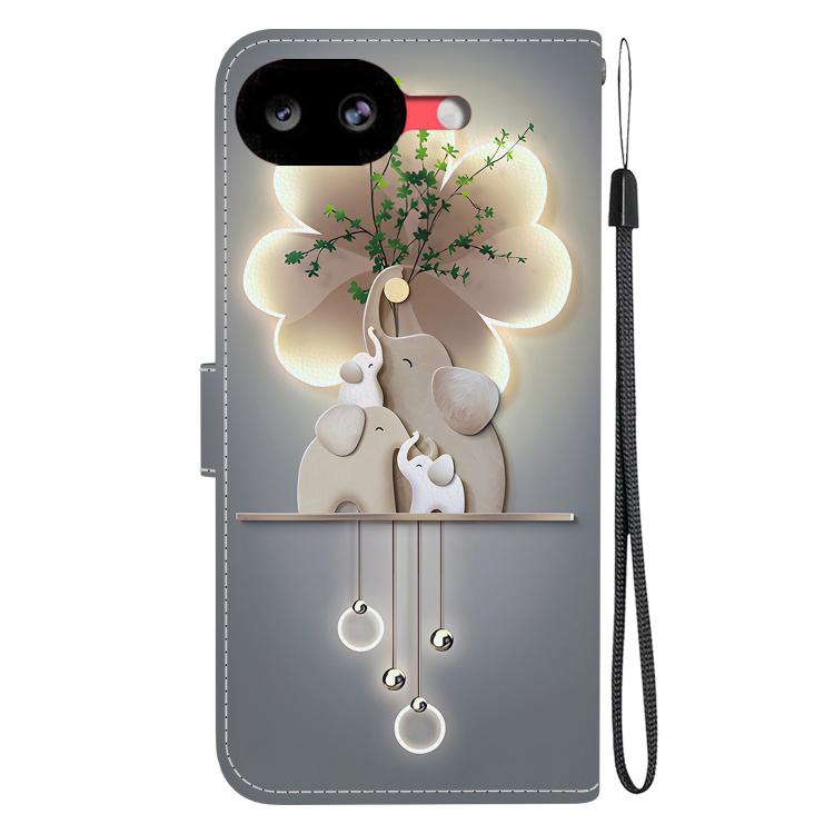 For Google Pixel 10a Crystal Texture Colored Drawing Leather Phone Case