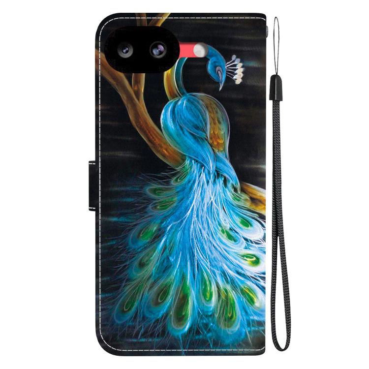 For Google Pixel 10a Crystal Texture Colored Drawing Leather Phone Case