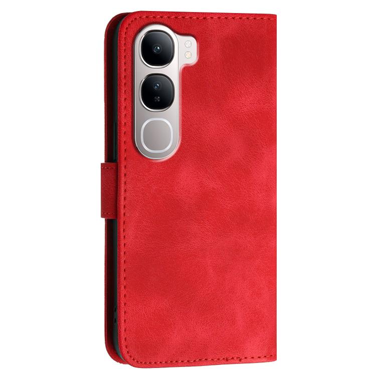 For vivo Y31 5G 2025 Grid Butterfly Embossed Pattern Leather Phone Case with Lanyard