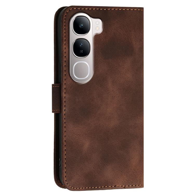 For vivo Y31 5G 2025 Grid Butterfly Embossed Pattern Leather Phone Case with Lanyard