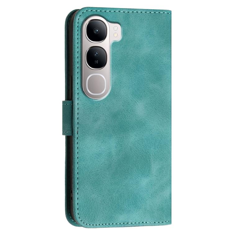 For vivo Y31 5G 2025 Grid Butterfly Embossed Pattern Leather Phone Case with Lanyard
