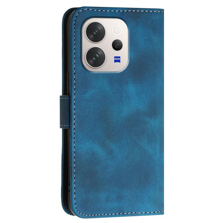 For vivo V70 5G Grid Butterfly Embossed Pattern Leather Phone Case with Lanyard