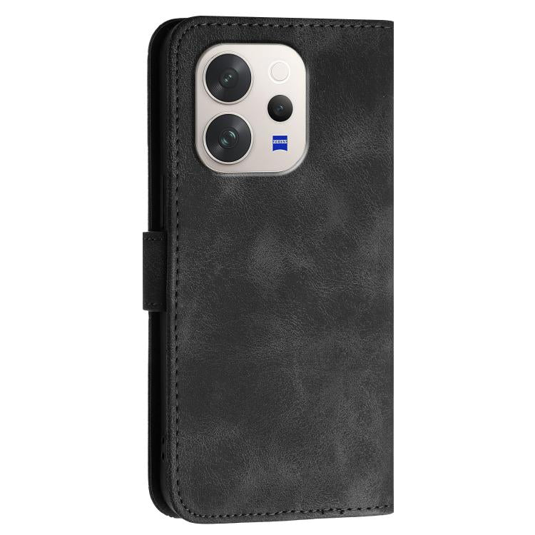 For vivo V70 5G Grid Butterfly Embossed Pattern Leather Phone Case with Lanyard