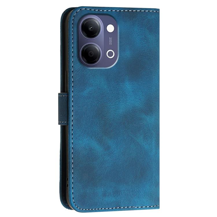 For vivo Y21 5G 2026 / Y05 4G Grid Butterfly Embossed Pattern Leather Phone Case with Lanyard