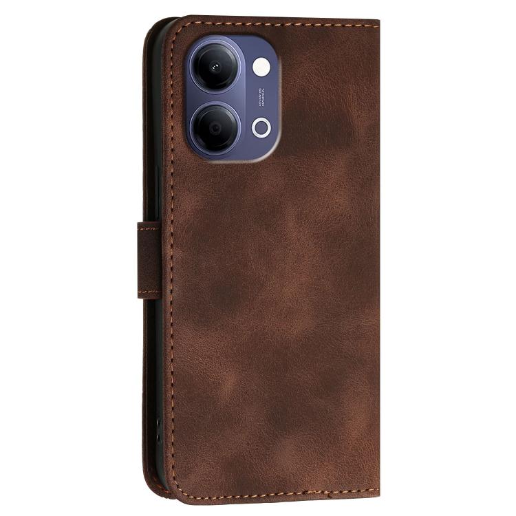 For vivo Y21 5G 2026 / Y05 4G Grid Butterfly Embossed Pattern Leather Phone Case with Lanyard