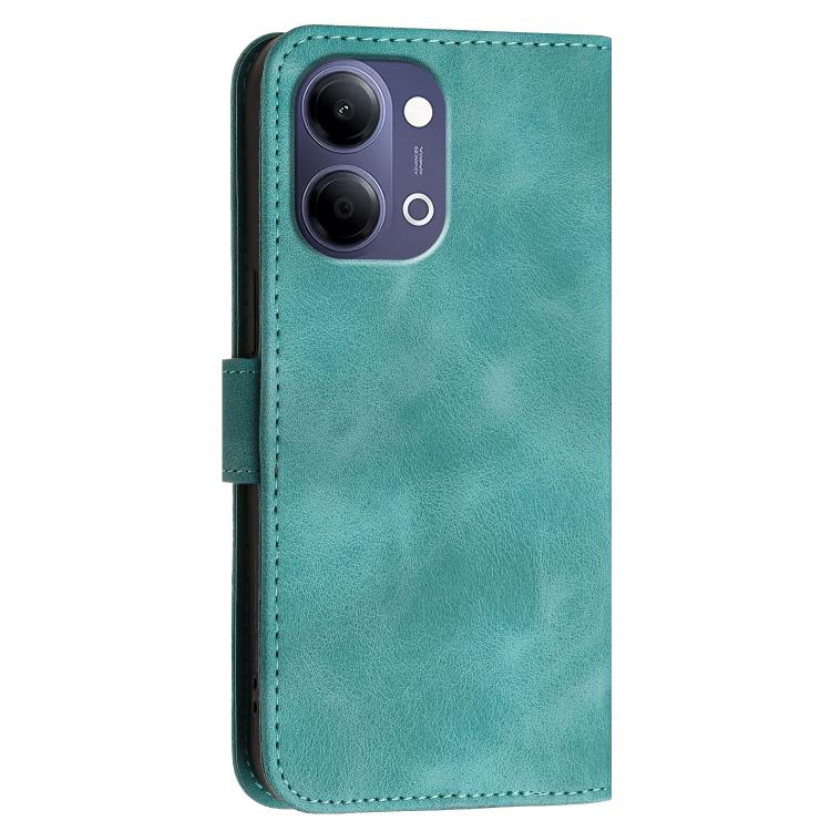 For vivo Y21 5G 2026 / Y05 4G Grid Butterfly Embossed Pattern Leather Phone Case with Lanyard