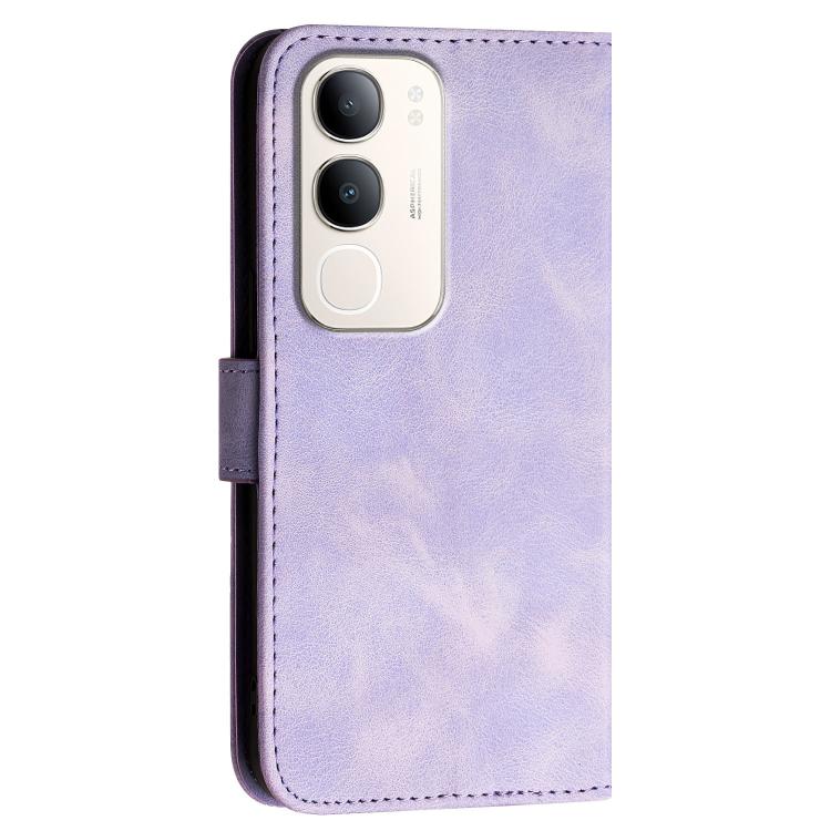 For vivo Y37t 5G / Y50e / Y50s 5G Grid Butterfly Embossed Pattern Leather Phone Case with Lanyard