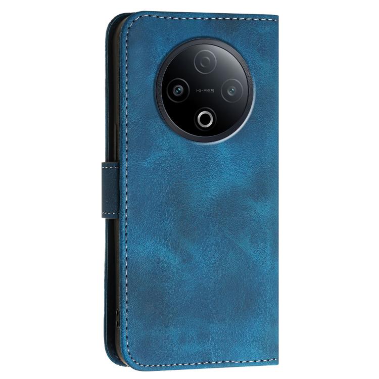 For vivo Y500 5G Grid Butterfly Embossed Pattern Leather Phone Case with Lanyard