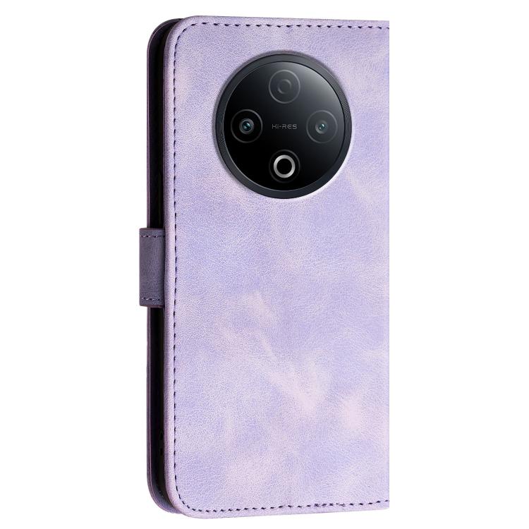 For vivo Y500 5G Grid Butterfly Embossed Pattern Leather Phone Case with Lanyard