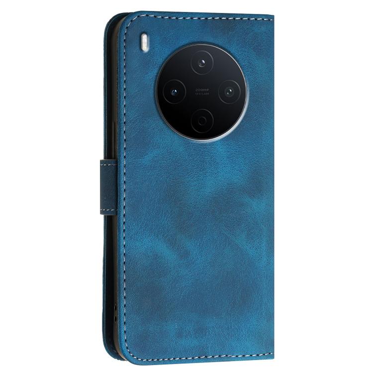 For vivo Y500 Pro 5G Grid Butterfly Embossed Pattern Leather Phone Case with Lanyard