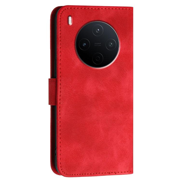 For vivo Y500 Pro 5G Grid Butterfly Embossed Pattern Leather Phone Case with Lanyard
