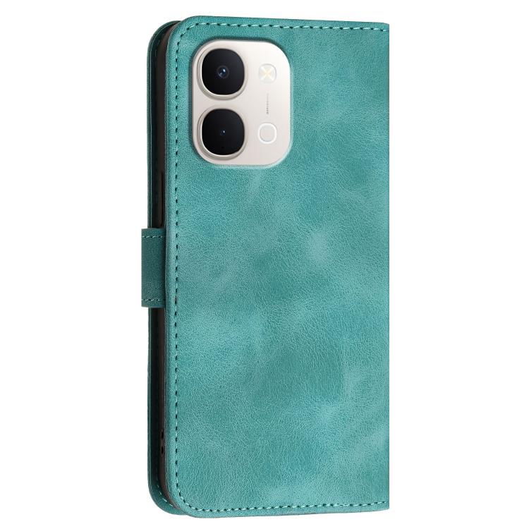 For vivo Y31d 4G Grid Butterfly Embossed Pattern Leather Phone Case with Lanyard