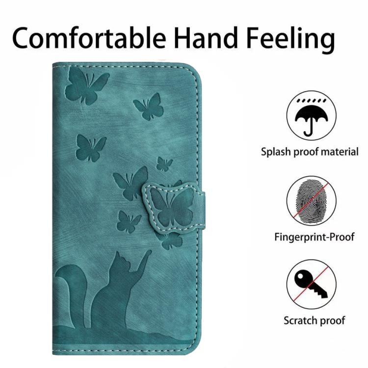 For Samsung Galaxy A56 5G Butterfly Cat Embossing Flip Leather Phone Case