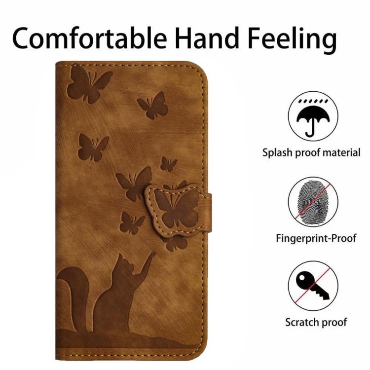 For Samsung Galaxy A56 5G Butterfly Cat Embossing Flip Leather Phone Case