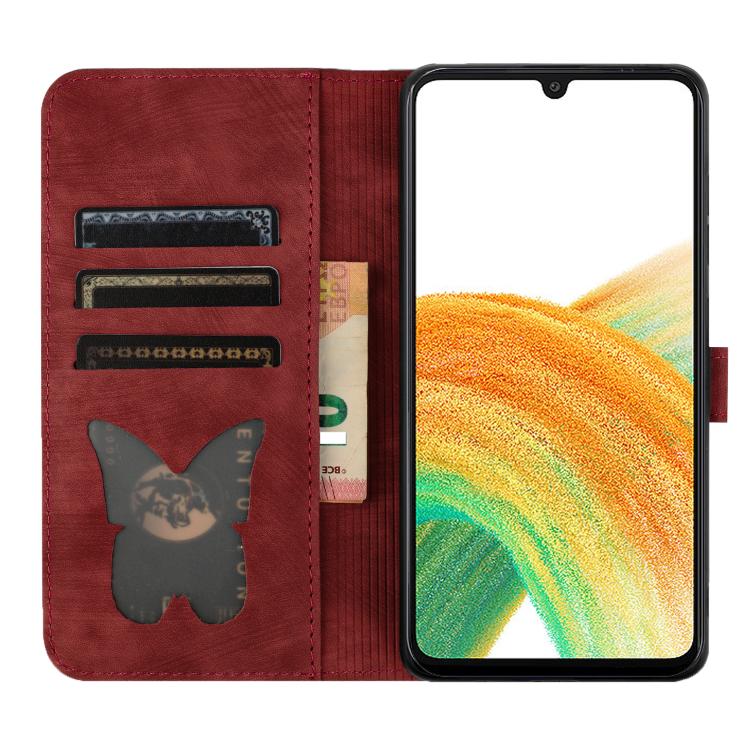 For Samsung Galaxy A26 5G Butterfly Cat Embossing Flip Leather Phone Case