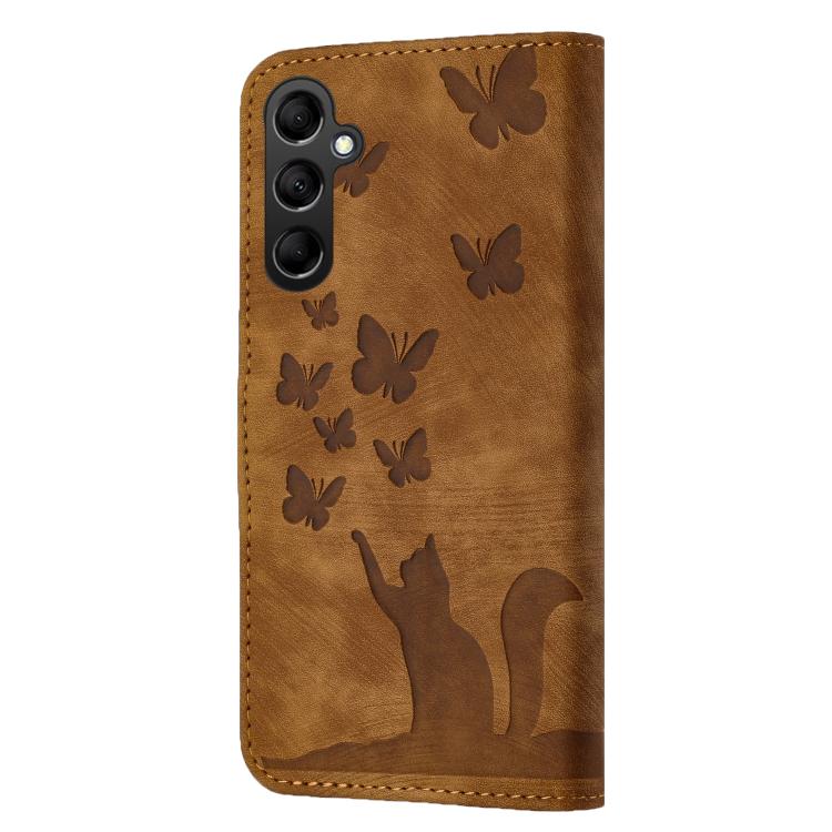 For Samsung Galaxy A26 5G Butterfly Cat Embossing Flip Leather Phone Case