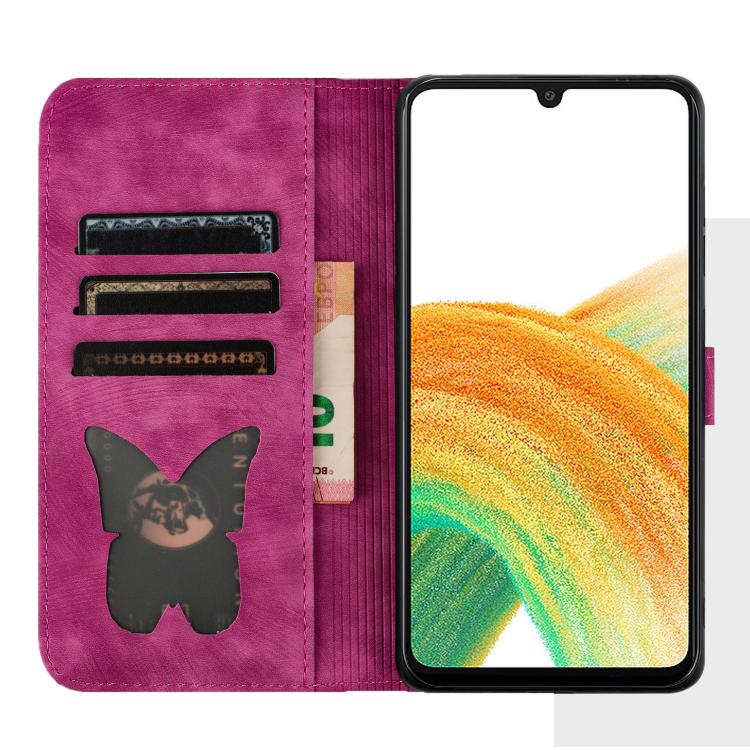 For Samsung Galaxy A36 5G Butterfly Cat Embossing Flip Leather Phone Case