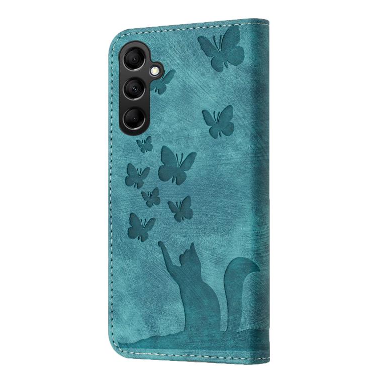 For Samsung Galaxy A36 5G Butterfly Cat Embossing Flip Leather Phone Case