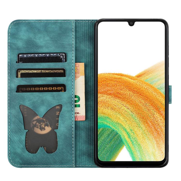 For Samsung Galaxy A36 5G Butterfly Cat Embossing Flip Leather Phone Case