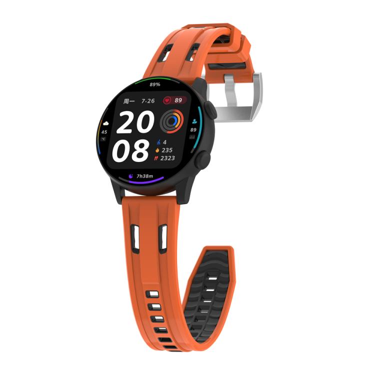 20mm Universal Flat Head Two Color Devil Eye Silicone Watch Band
