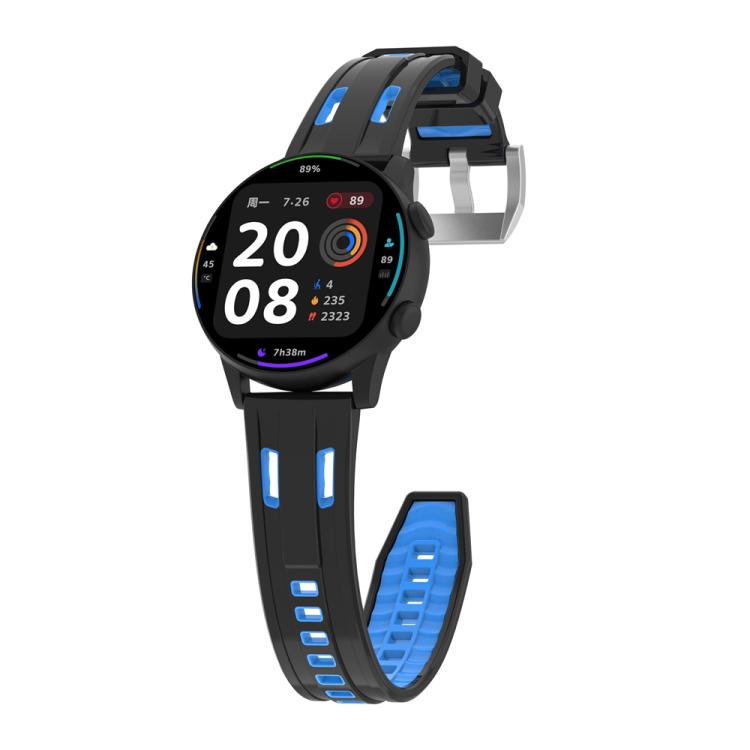 20mm Universal Flat Head Two Color Devil Eye Silicone Watch Band