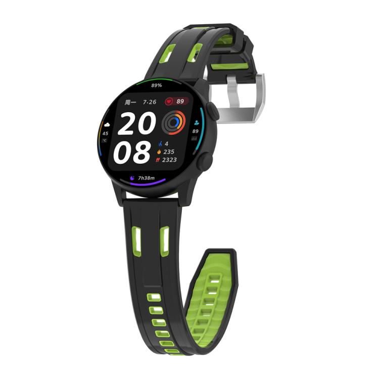 20mm Universal Flat Head Two Color Devil Eye Silicone Watch Band