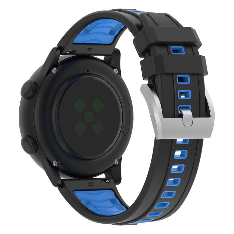 22mm Universal Flat Head Two Color Devil Eye Silicone Watch Band